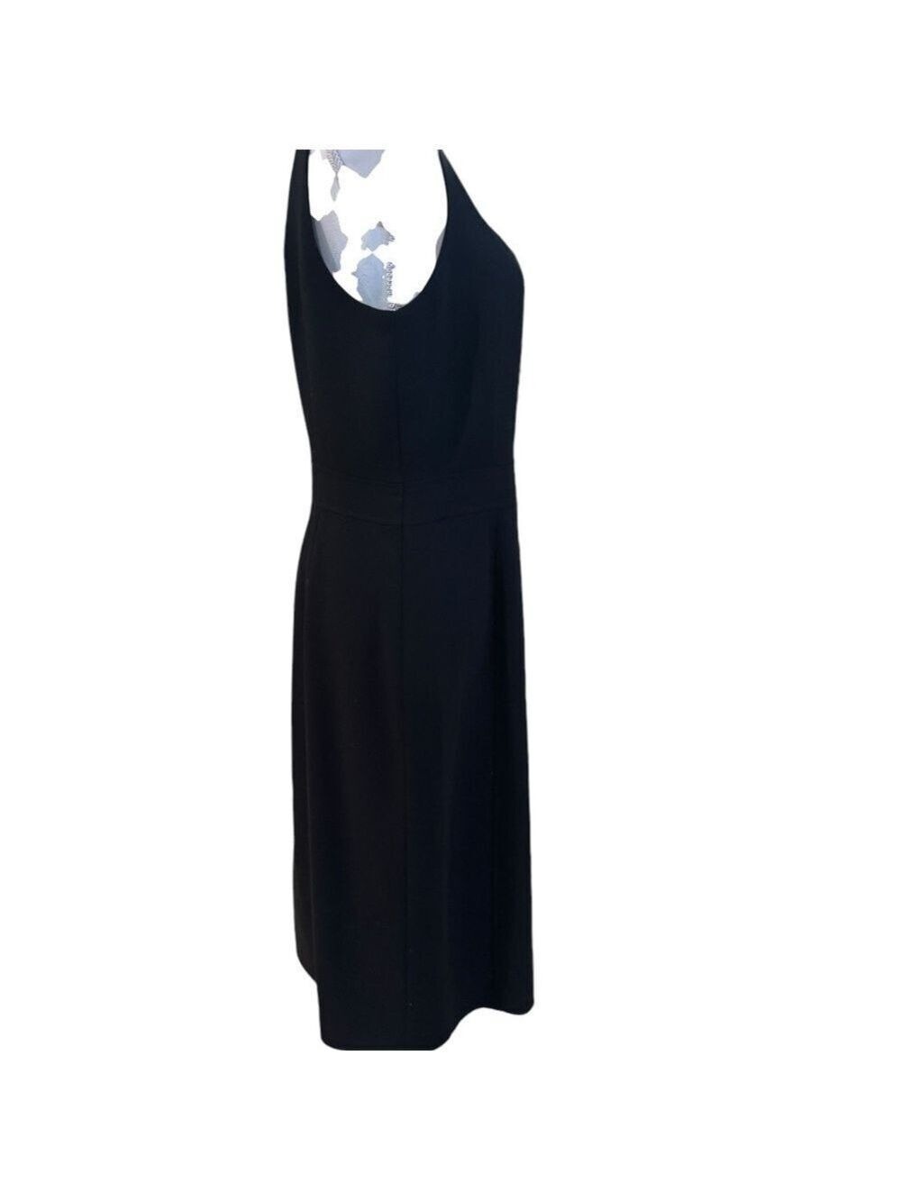 SOLD J.Crew 109% Wool Crepe Lined Black Dress with Slit Size 10 - Picture 7 of 15
